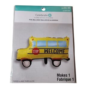 Celebrate It Yellow School Bus Welcome Balloon